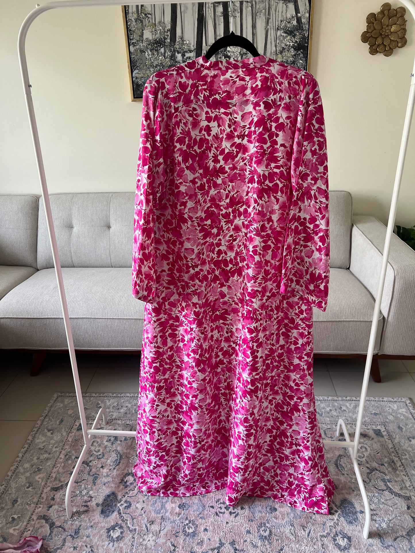 Hot pink abaya