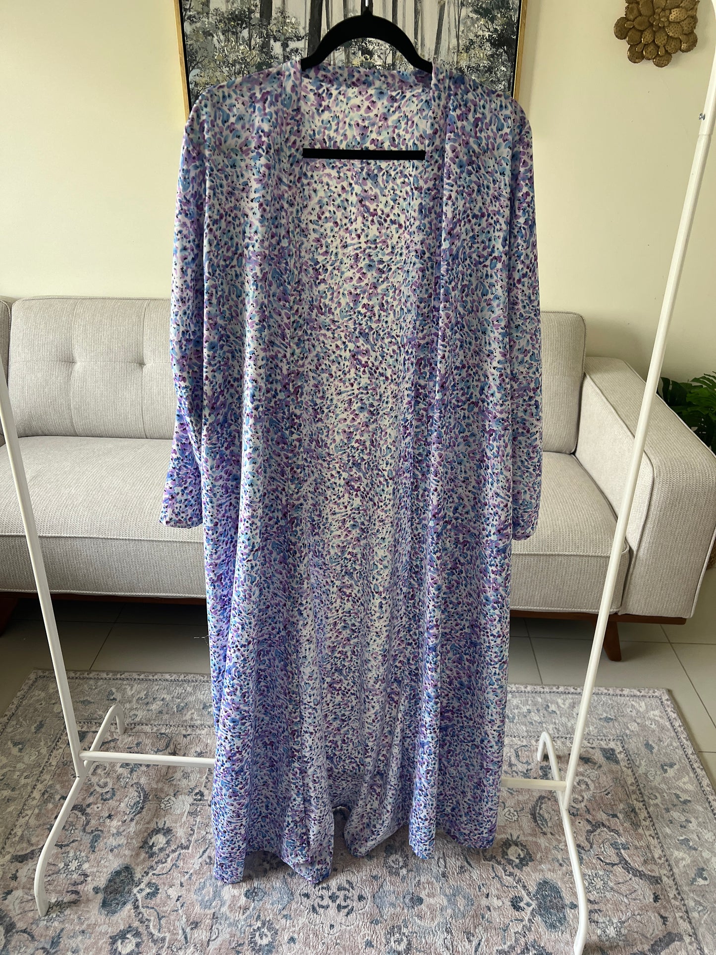 Lavender garden abaya