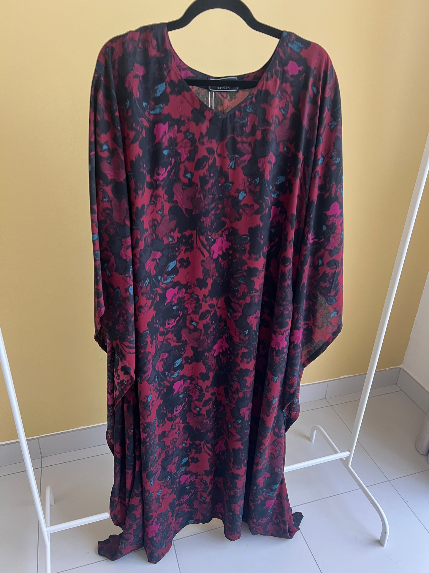 Maroon leopard maxi