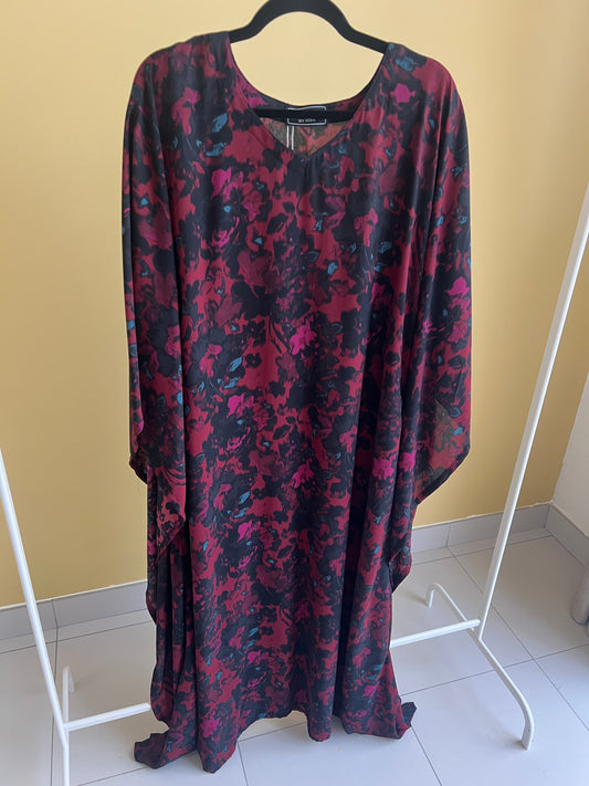Maroon leopard maxi
